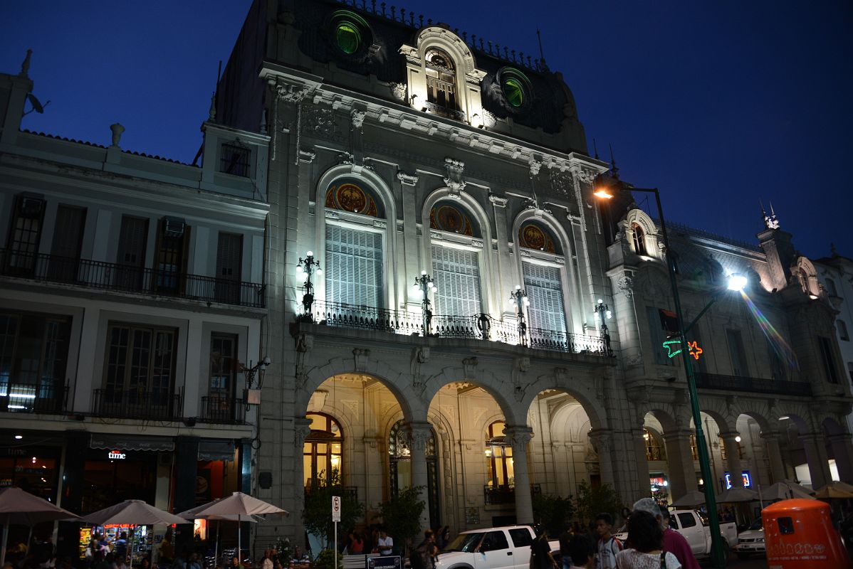 07-02  Centro Cultural America On The West Side Of Salta Plaza 9 de Julio After Sunset